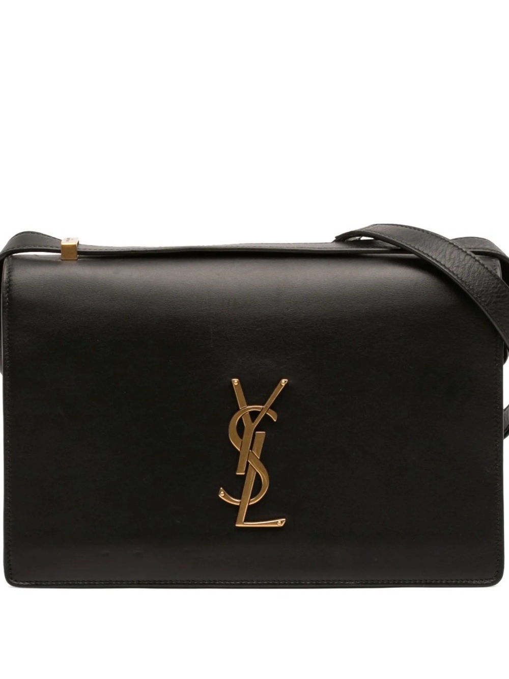 Saint Laurent Black Leather Logo Crossbody or shoulder Bag